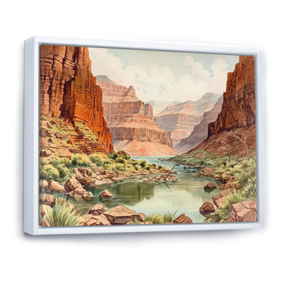 Paysage de canyon sur toile
