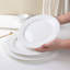 Assiette plate 12 po - Assiette en porcelaine blanc perle pour les plats principaux, salades et hors-d'œuvre