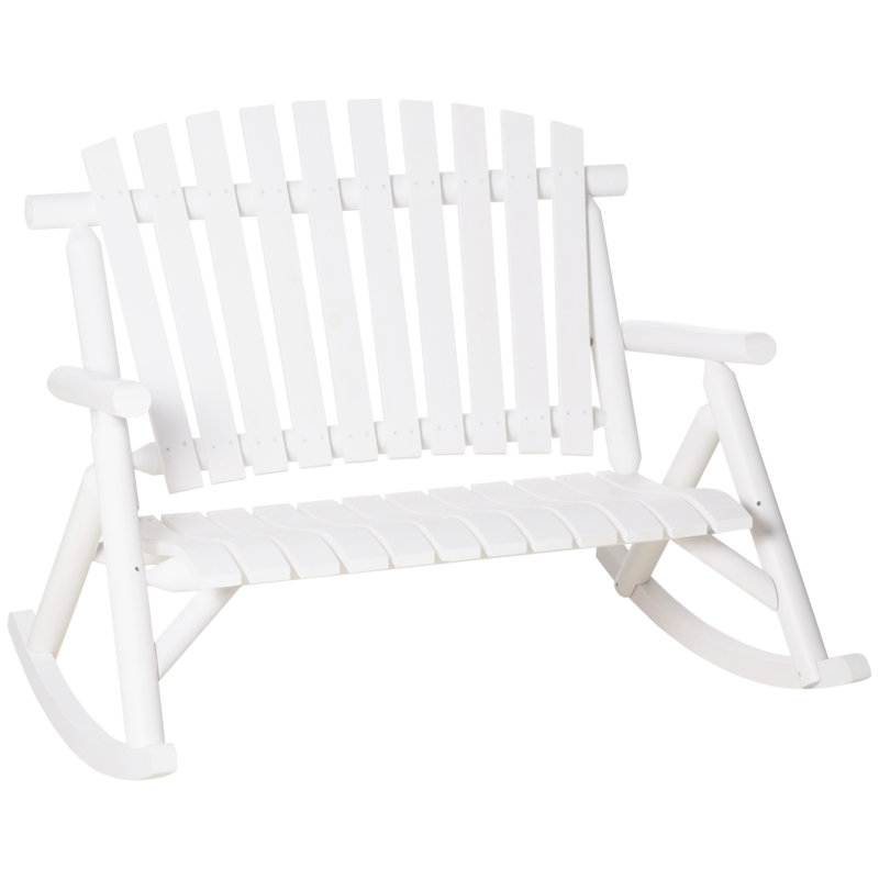 Chaise berçante d'extérieur en bois Outsunny