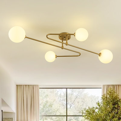 Plafonnier semi-encastré 4 lumières