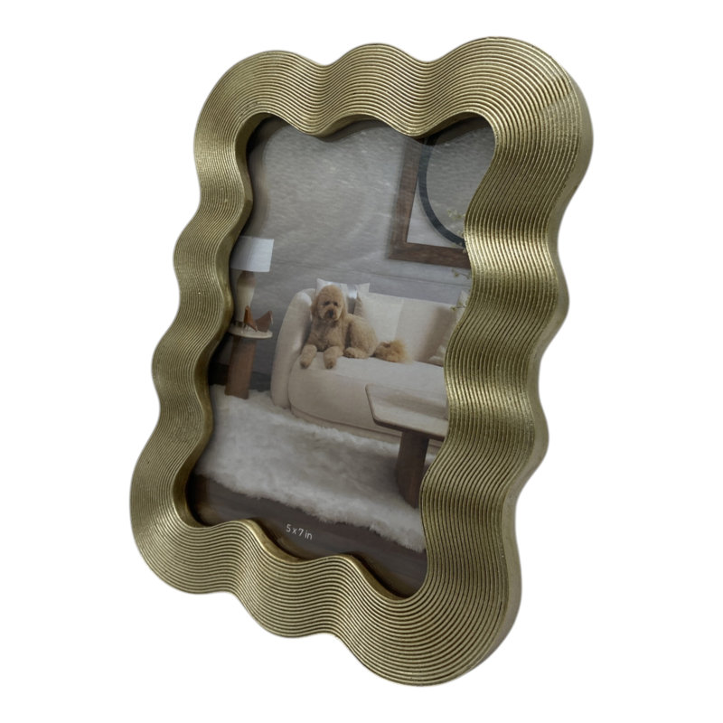Cadres photo élégants Ripple - Cadre photo décoratif avec un design ondulé contemporain pour décoration murale, présentoir, bureau ou bureau, prêt à offrir
