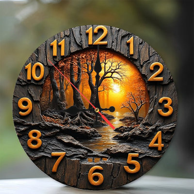 Horloge murale coucher de soleil coucher de soleil