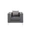 Chaise en velours gris Lorreto