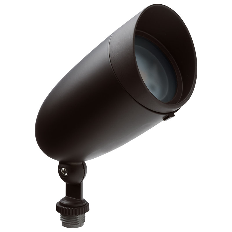 Nuvo 60 Degree Integrated LED Landscape Metal Flood Light, 4" H x 2.88" W x 6.25" D, Bronze, 9W