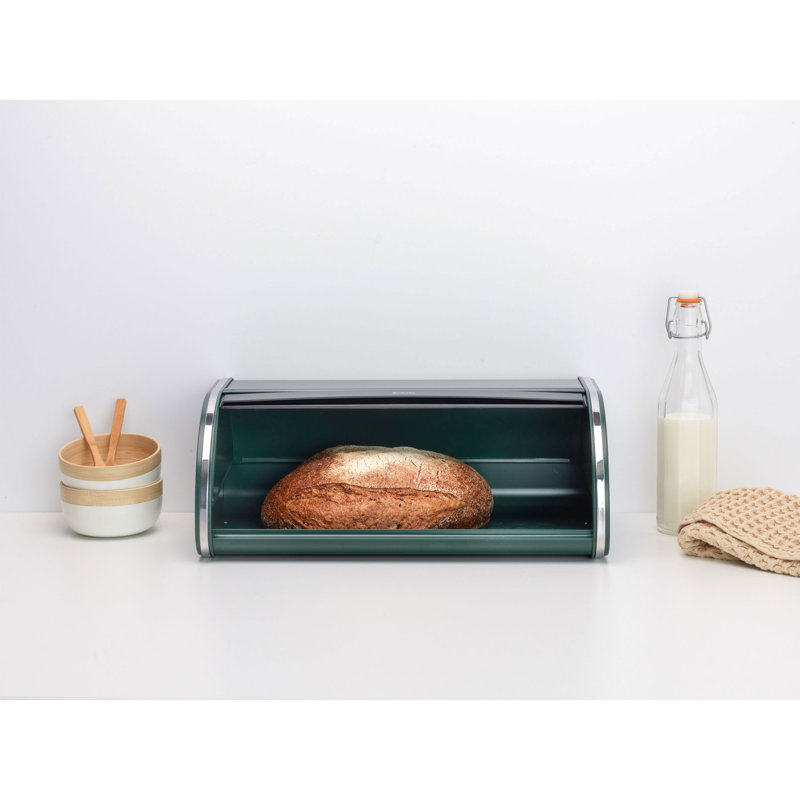 Brabantia Bread Bin, 18.9cm H x 27.9cm W x 48.2cm D, Pine green
