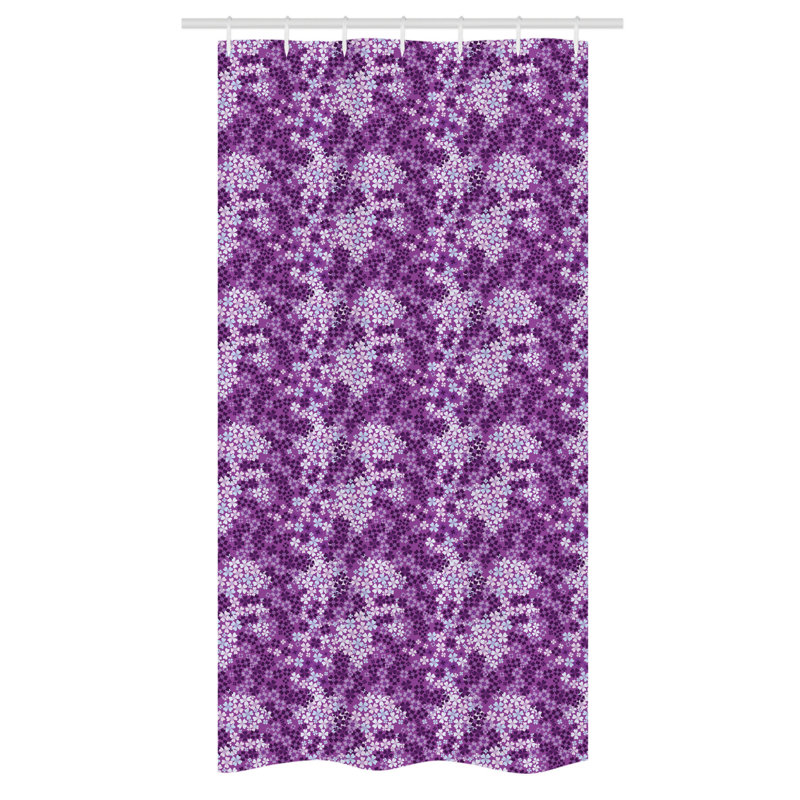 Floral Shower Curtain with Hooks Included, 72" H x 36" W