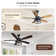 Rasco 52'' 5 wooden blades Ceiling Fan with Light Kit and Remote Control Included