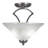 Zilo Semi-Flush 2-Bulbs Shown In Dark Granite Finish With 12" Amber Crystal Glass-32415721-32415717