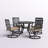 Alyah 4-Person Metal Patio Dining Set with Round Table