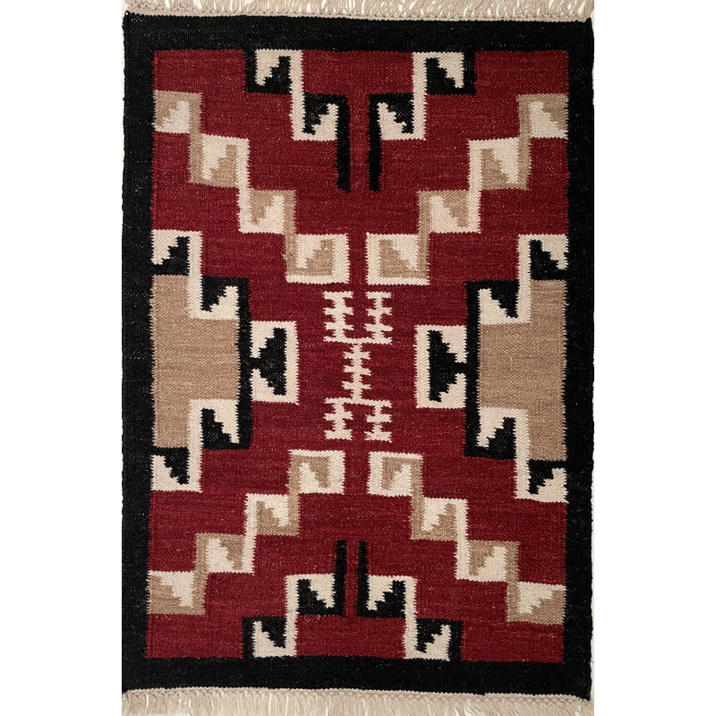 Tapis kilim en laine tissé à la main et réversible Southwestern, Rectangulaire 2 pi x 3 pi