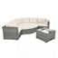 Ensemble de meubles de patio Mobilier d'extérieur Méridienne en rotin Ensemble de sièges de patio avec coussins et table de centre-1539146391