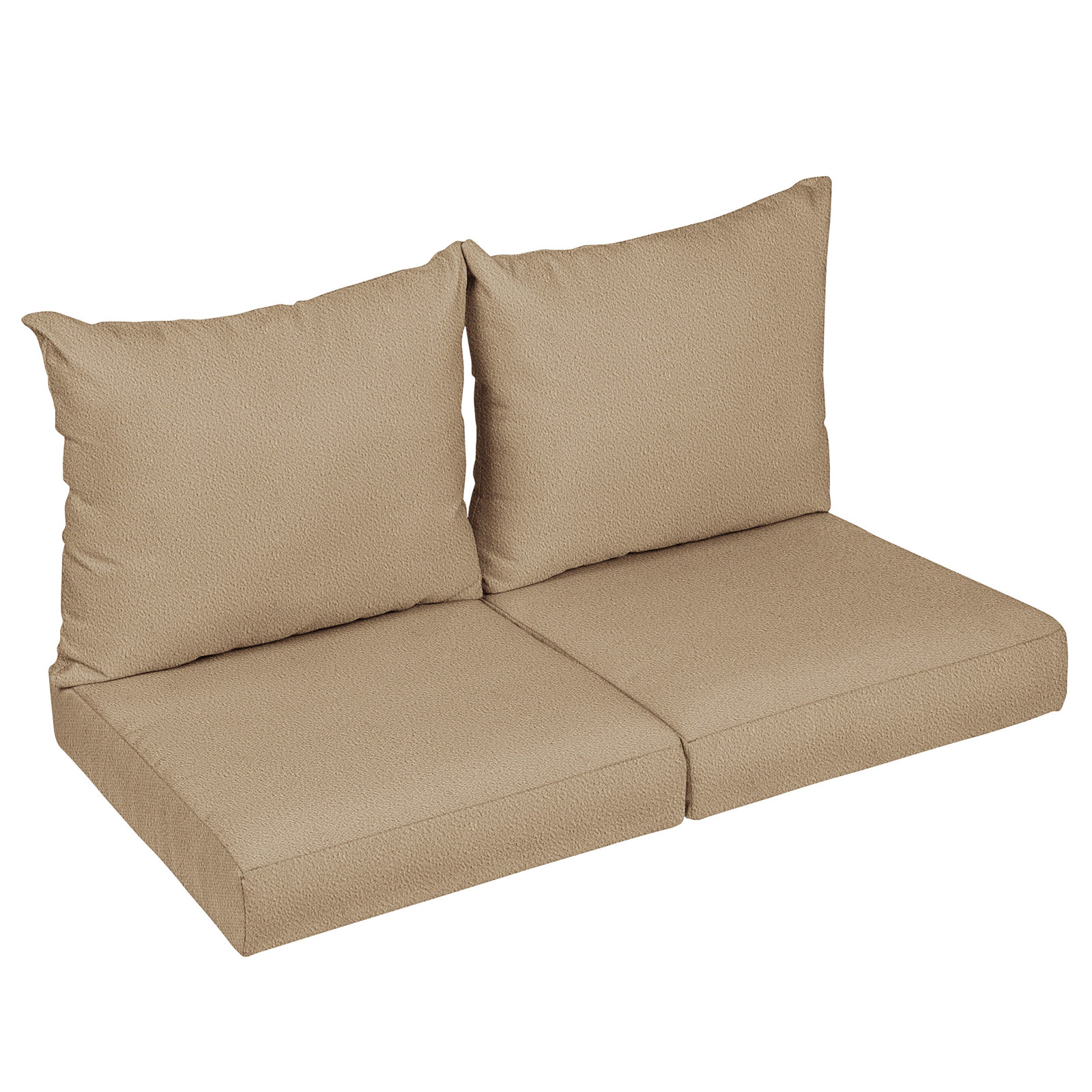 Maelynn Outdoor Loveseat, Wheat, 22.5 in x 22.5 in