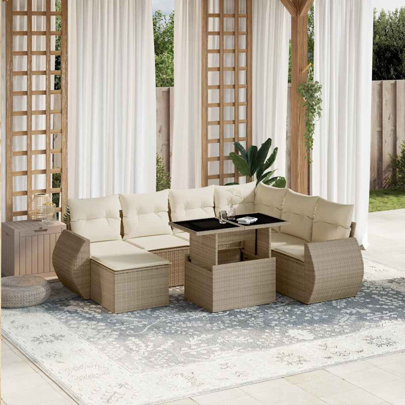 Ensemble de canapé de jardin Vidaxl beige