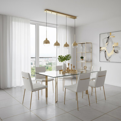 Morning Mist 4 - Light Gold Kitchen Island Pendant
