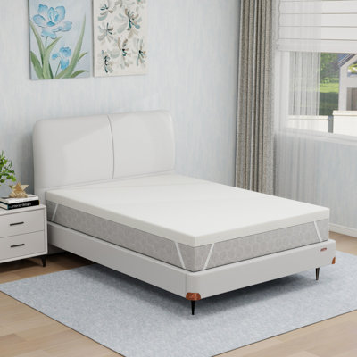 Matelas en mousse ferme de 3 pouces avec sangles réglables antidérapantes et housse amovible à fermeture à glissière