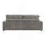 Canapé modulaire réversible en velours côtelé gris Tavia avec 6 coussins