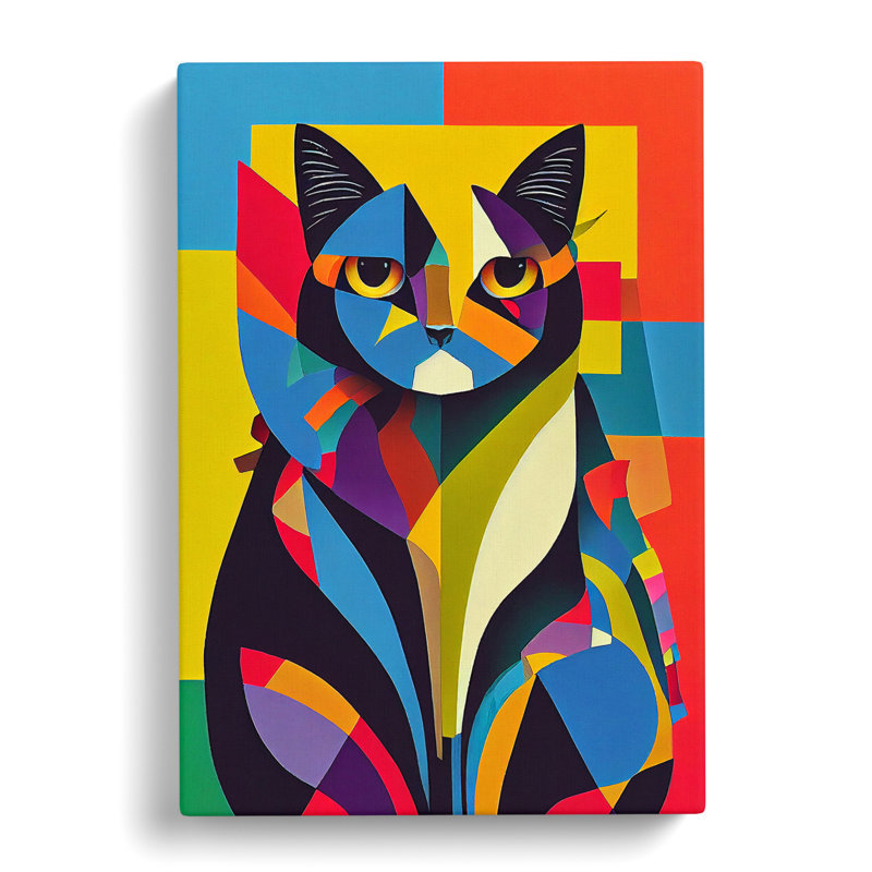 Cat Cubism Vol.1 - Wrapped Canvas, 76cm H x 50cm W x 3cm D