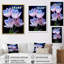 Chantler, tulipes roses et bleues enchantées sur fond noir - impression-1971045832-1971045833