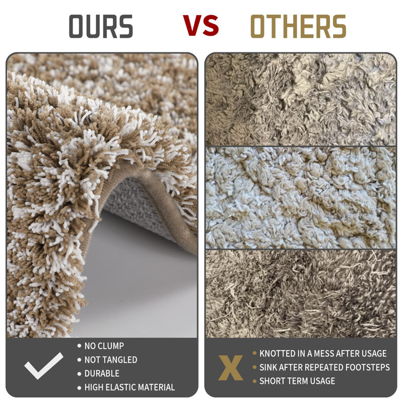 Justinian Microfiber / Microsuede Non-Slip Bath Mat, Light Brown