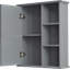 Armoire murale grise pour salle de bain - 23,6 po avec portes | Idée de cadeau