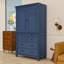 Garde-manger avec armoire de rangement, tiroirs, 2 tablettes réglables et tablettes de porte-662155910