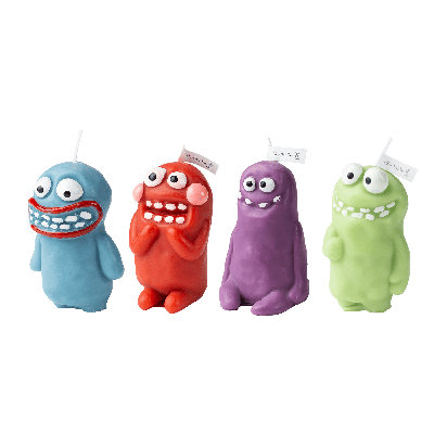 Mignonne bougie parfumée de boue (ensemble de 4)