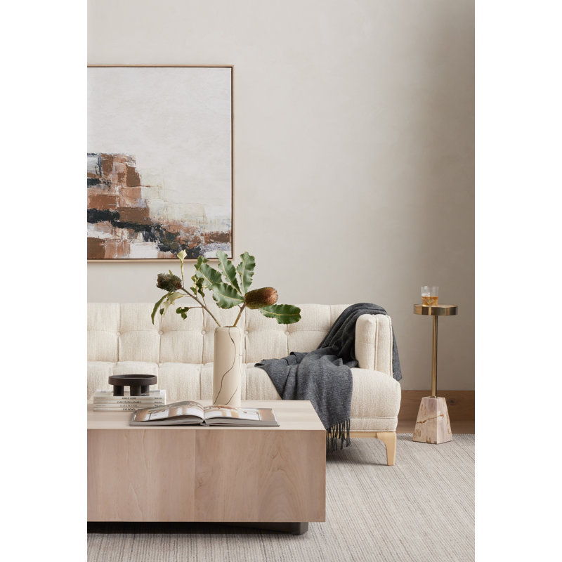 Galen End Table, Light Brown/Gold/Gray, Light Brown