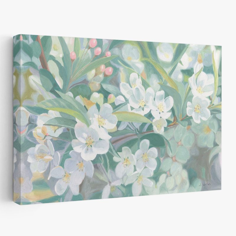 Fleurs de pommier et fleurs de pommier, H 16 po x l 24 po