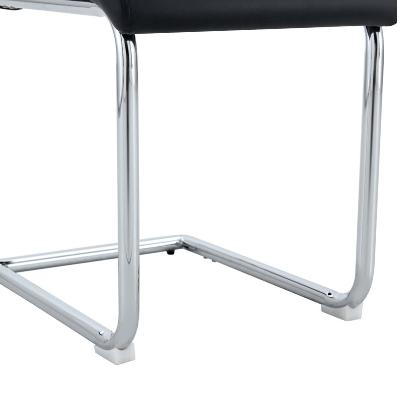 Ensemble de chaise de salle à manger, ensemble de chaise de salle à manger, siège à haut dossier en matériau PU et fauteuil à pieds robustes