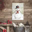 Plaque murale traditionnelle bonhomme de neige en clairière, design par Dogwood-1114913537