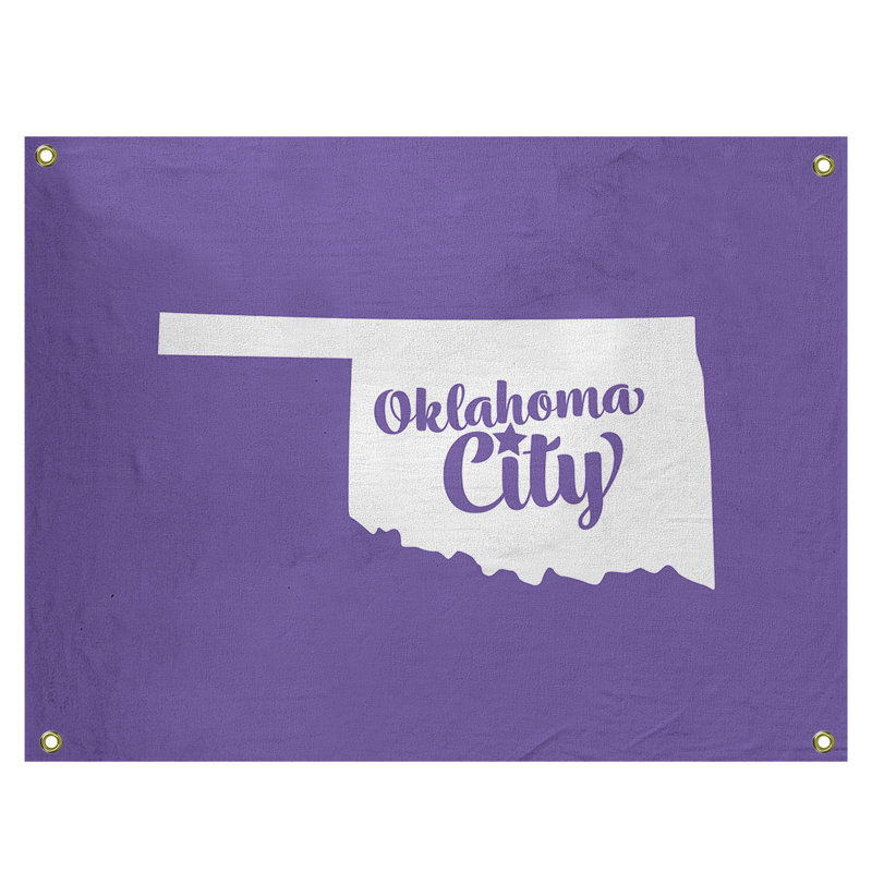 Tapisserie murale oklahoma city oklahoma, H 26 po x l 36 po, Mauve