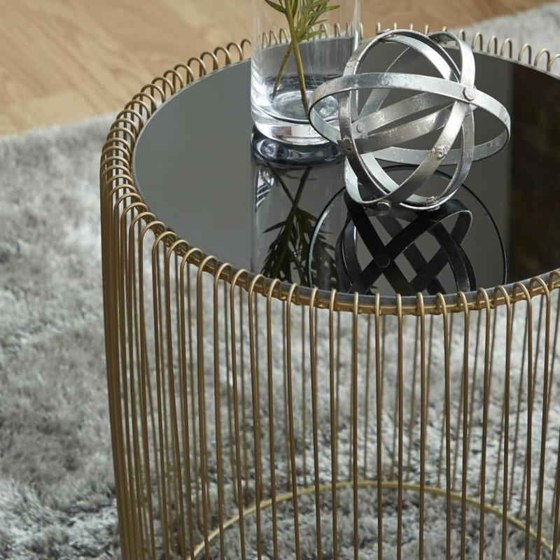 Kirtin Metal/Glass End Table
