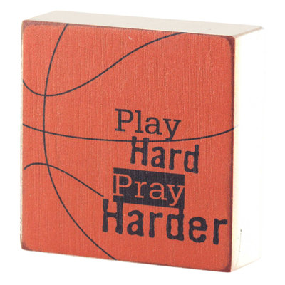Boltuch Tabletop Plaque Basketball Play Hard 3x3