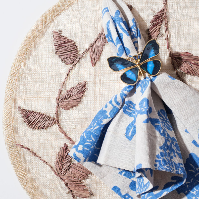 Abaca Round Placemats, Brown