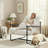 Modern Corduroy Upholstered Accent Chair With Metal Frame-1560718154