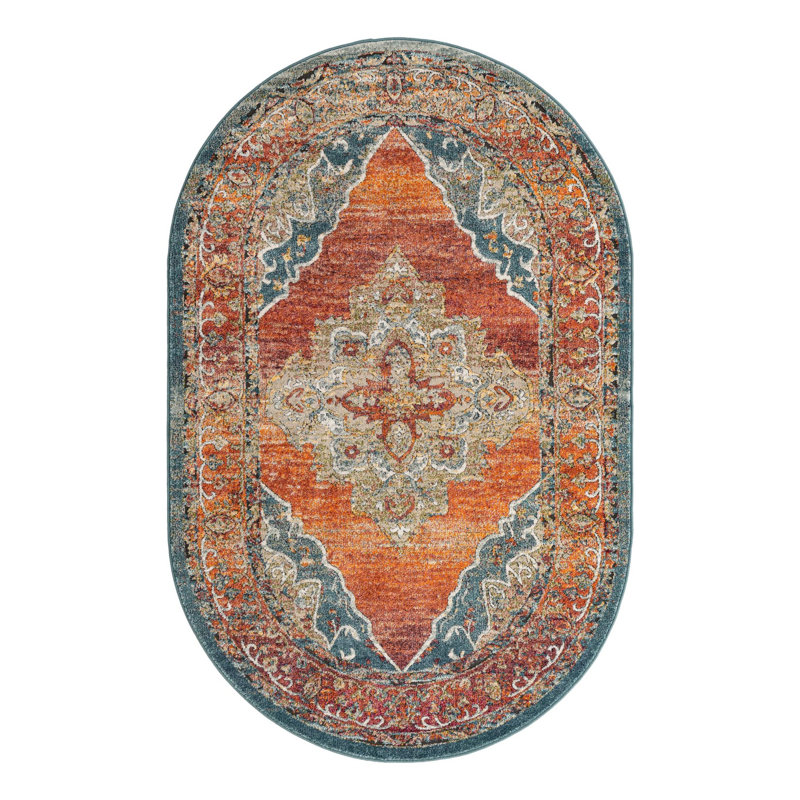 Alresford Oriental Indoor Rug, Oval 5'1" x 8'