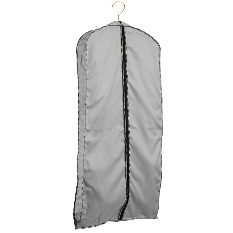 Sac à vêtements en popeline respirante, Gris, H 45 po x l 24 po x P 4 po