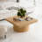 Square Coffee Table With Cylindrical Base-1474266371