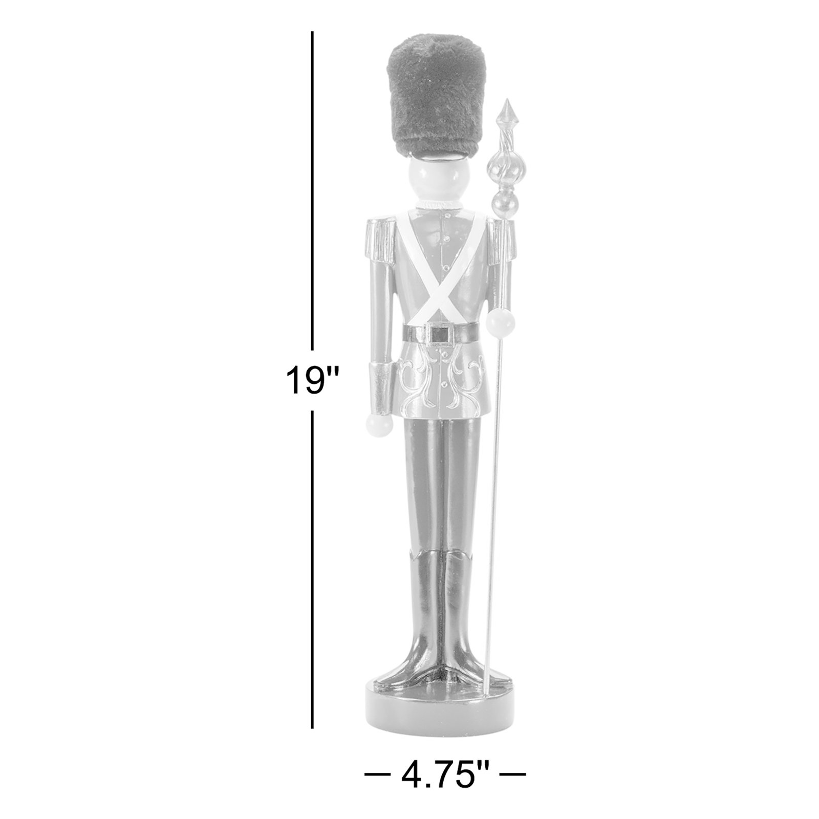 Holiday Nutcracker Soldier Statue 19"H