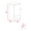 Pharmacie, deux tablettes internes, une porte, une tablette-778715406