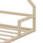 Lit en bois, cadre de lit avec tête de lit en forme de maison-395966702-395966701