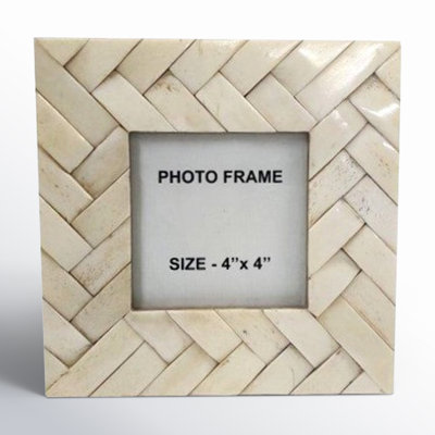 Vic Beige Bone Embossed Picture Frame