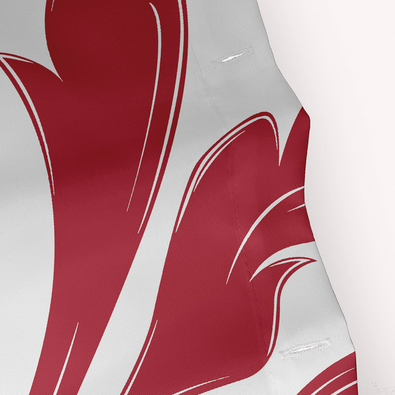 Rideau de douche simple Kolby, Rouge
