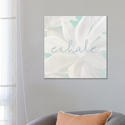 Exhale 1 Piece Wrapped Canvas Wall Art