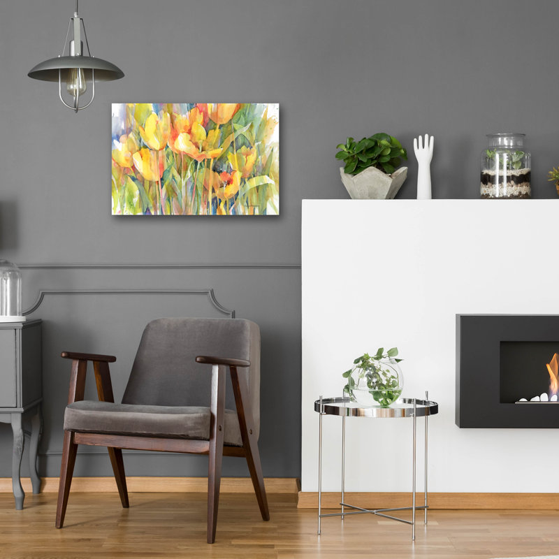 «Golden Group» par Annelein Beukenkamp, art mural en verre acrylique, H 16 po x l 24 po x P 0,2 po