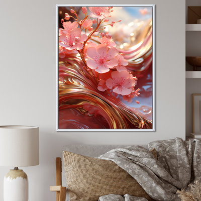 Art liquide liquide délicat blanc et rose clair