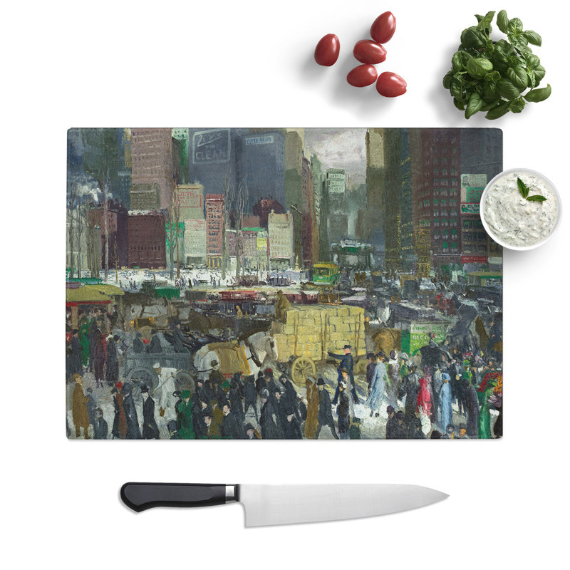 New York by George Bellows Chopping Board, 0.4cm H x 20cm W x 28.5cm L