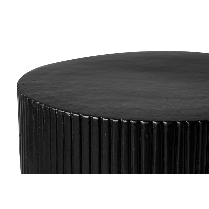 Provenance Signature Outdoor Round Side Table, Coal, 16"