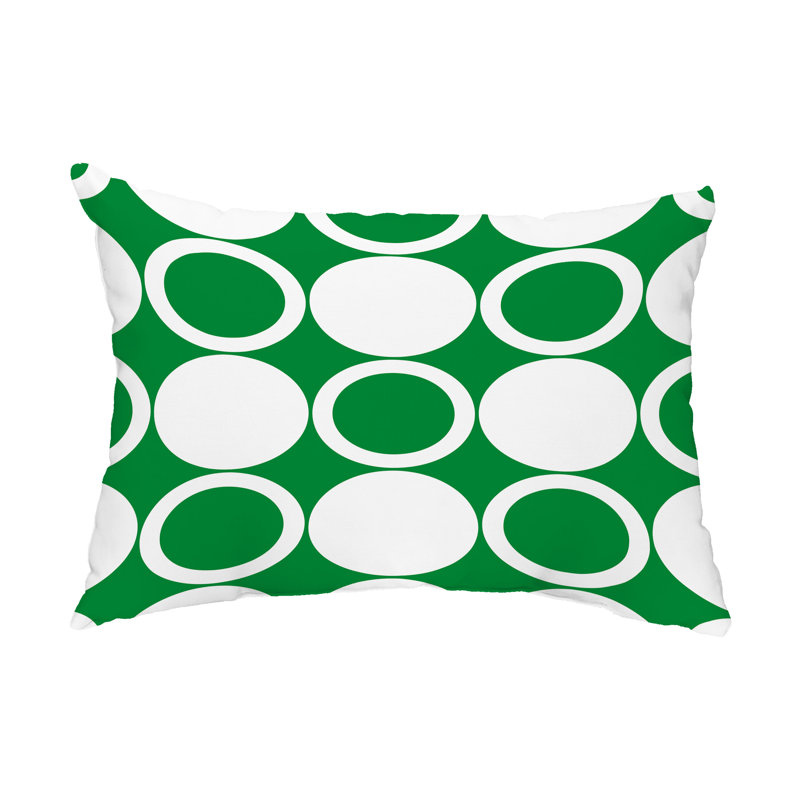 ModCircles Geometric Outdoor Reversible Throw Pillow, Green