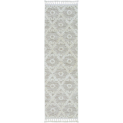 Geometric Tufted Ivory/Gray Area Rug